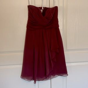 David’s bridal evening dress in burgundy dress, size 2.